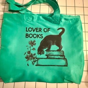 Teal Book Lover Tote Bag